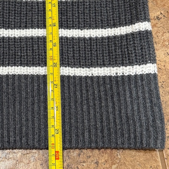 New Faherty Women Mariner Stripe Quarter Zip Sweater XL Chunky Knit Cozy Striped - Picture 11 of 13